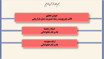 Alternative view of دانلود قالب پاورپوينت دفاع از پايان نامه - مدل بازاریابی