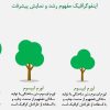 اینفوگرافیک مفهوم رشد و نمایش پیشرفت