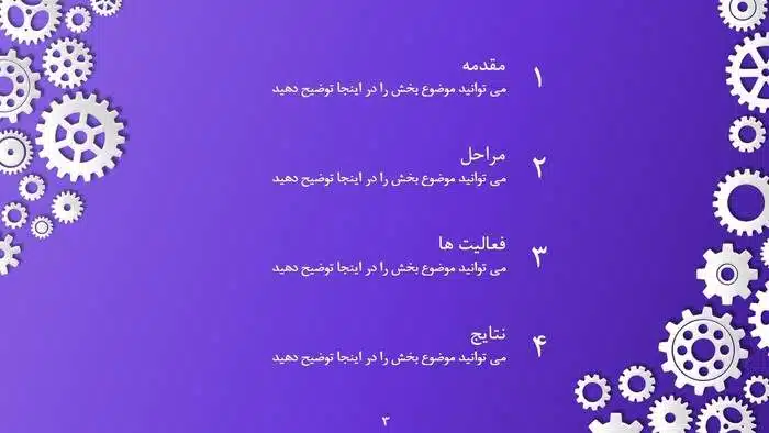 قالب پاورپوینت چرخ دنده