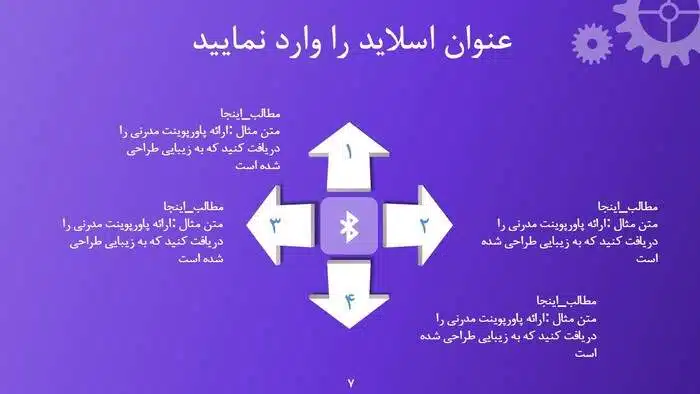 قالب پاورپوینت چندمنظوره چرخ دنده